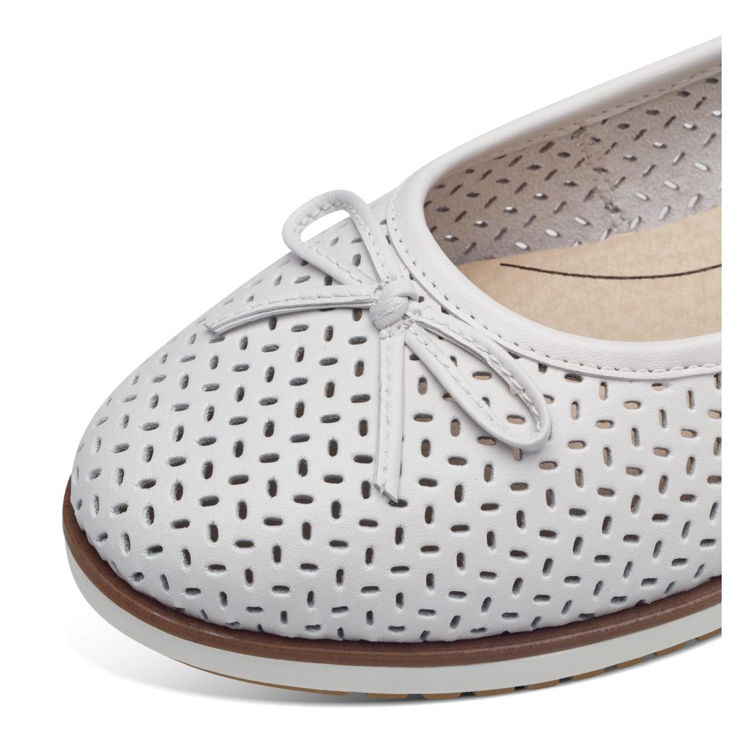 detail Dámské kožené baleríny Tamaris 22121-42 117 bílá