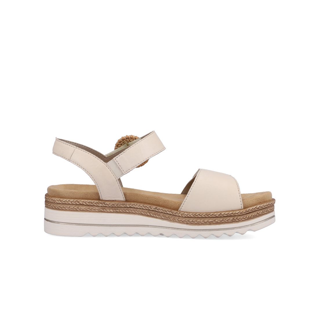 detail Dámské kožené sandály Remonte D0Q52-60 béžová