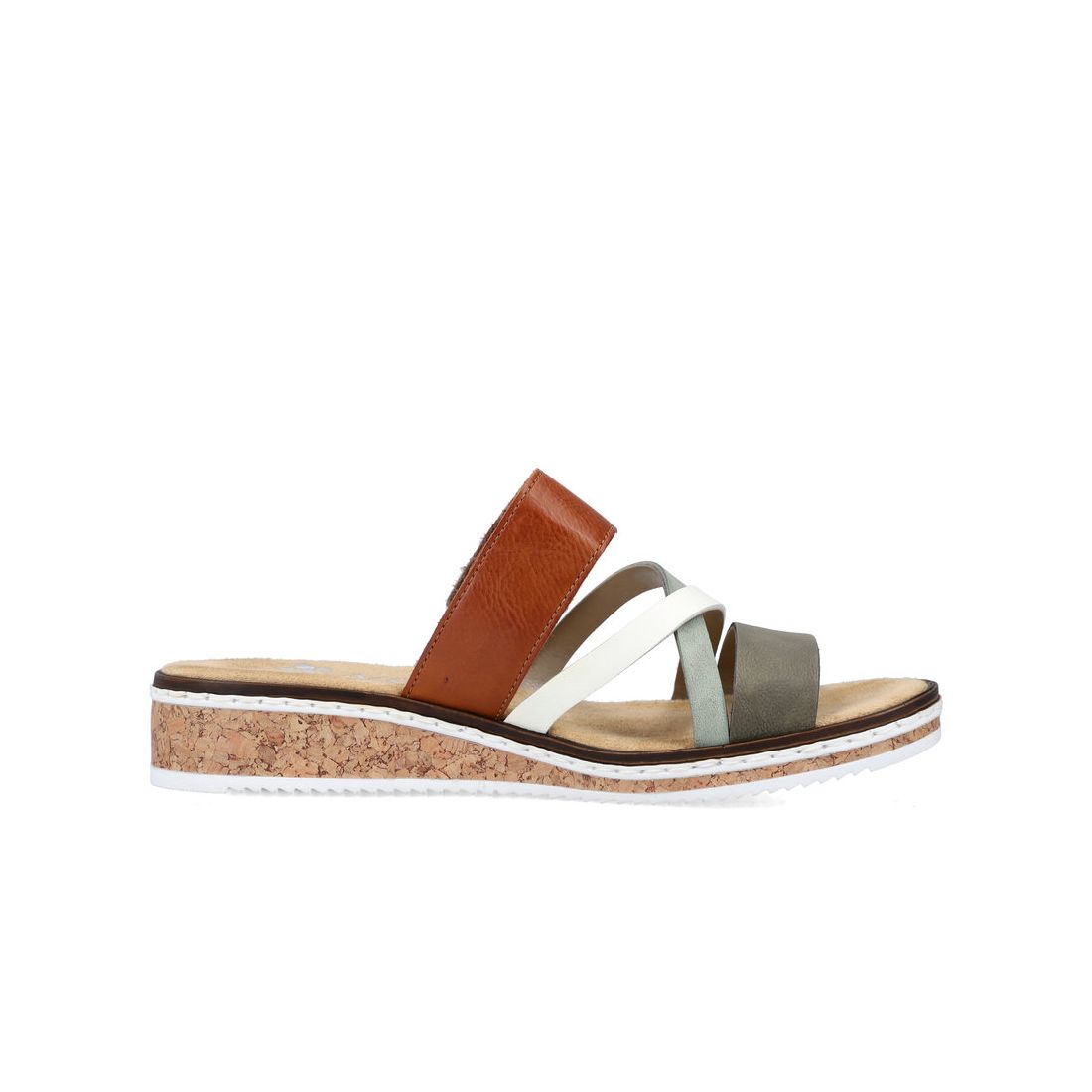 detail Dámské pantofle Rieker V3652-91 zelená