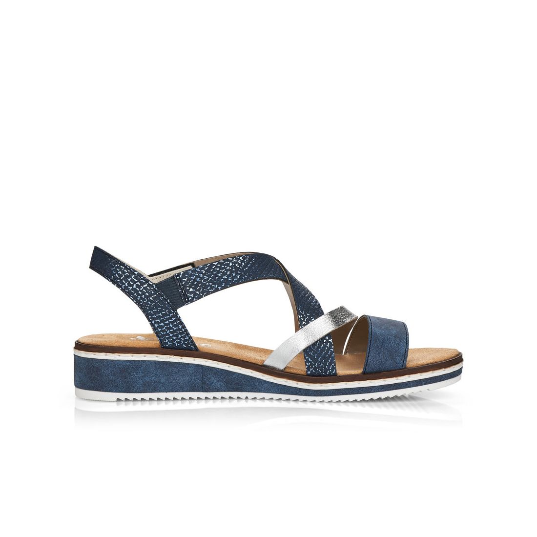 detail Dámské sandály Rieker V3663-14 modrá