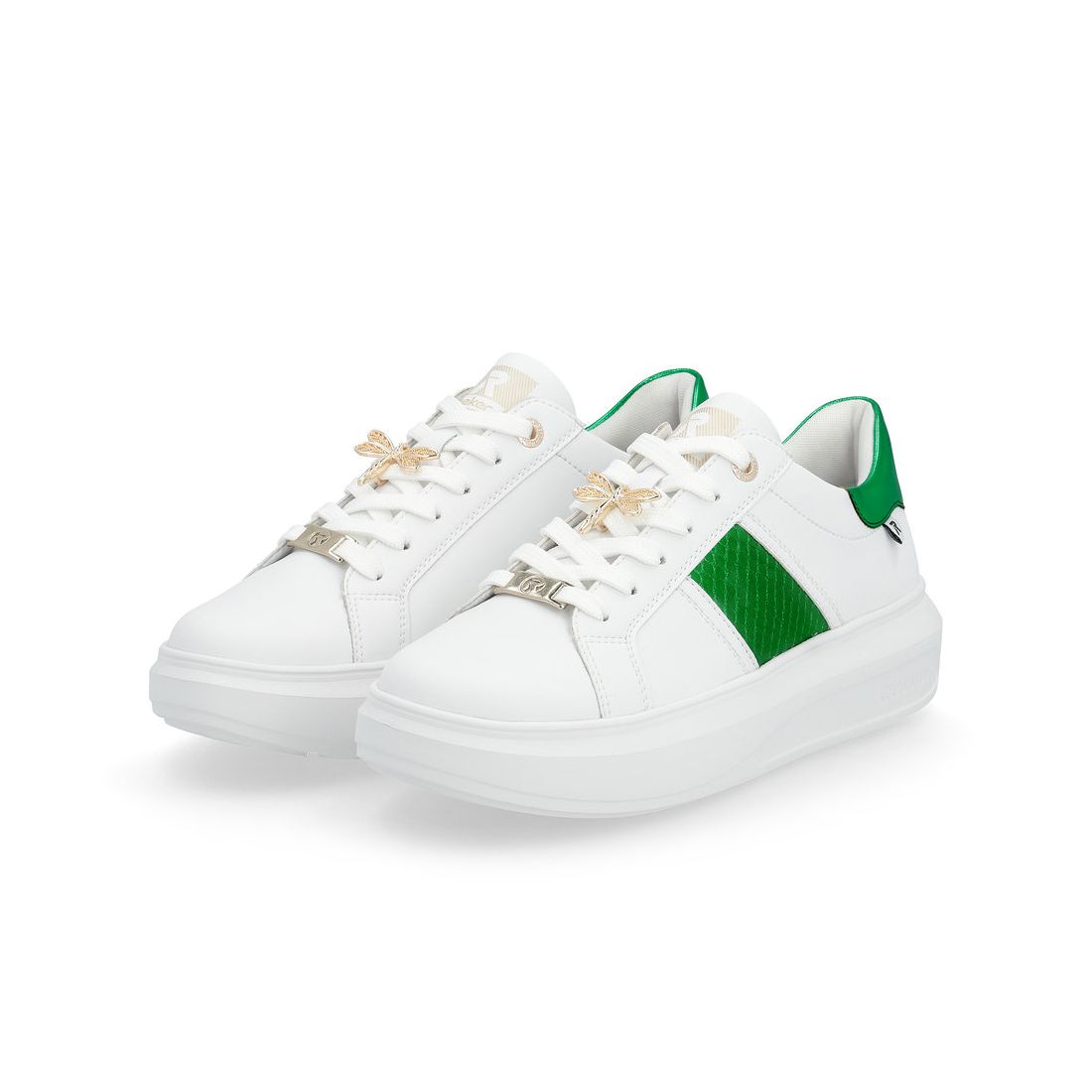 detail Dámské kožené tenisky Rieker Revolution W1202-81 bílá