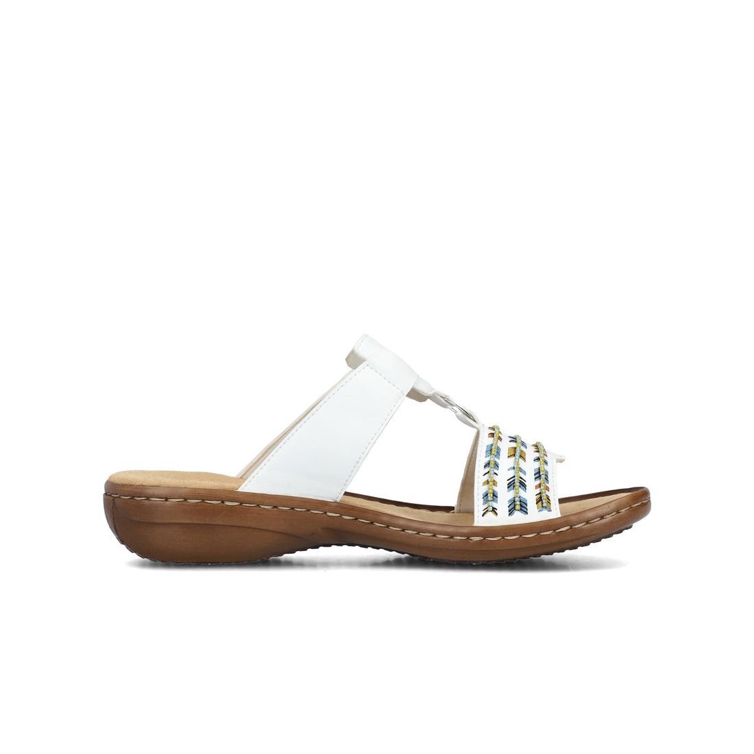 detail Dámské pantofle Rieker 60867-80 bílá