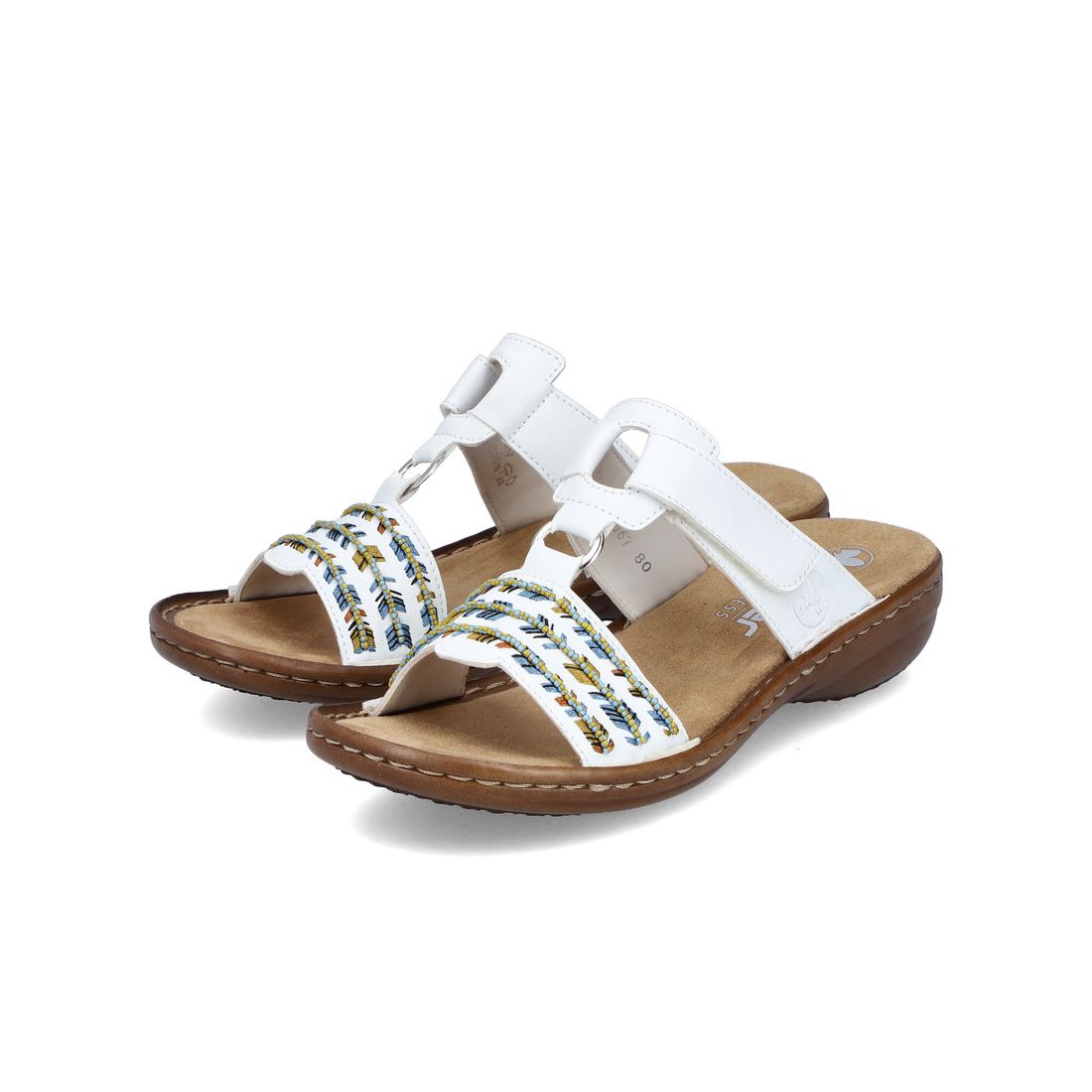 detail Dámské pantofle Rieker 60867-80 bílá