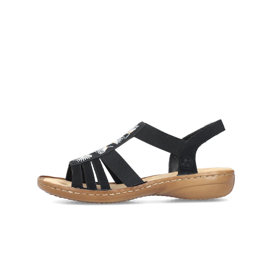 detail Dámské sandály Rieker 60875-00 černá