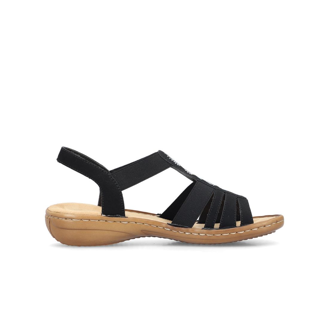 detail Dámské sandály Rieker 60875-00 černá