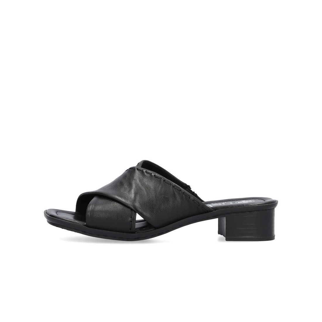 detail Dámské kožené pantofle Rieker 62690-00 černá