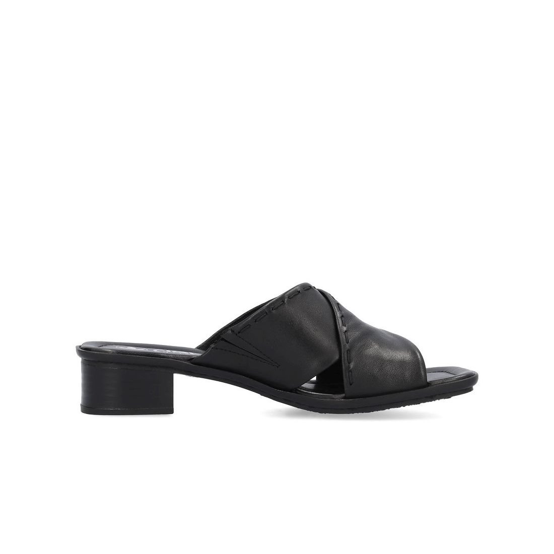 detail Dámské kožené pantofle Rieker 62690-00 černá