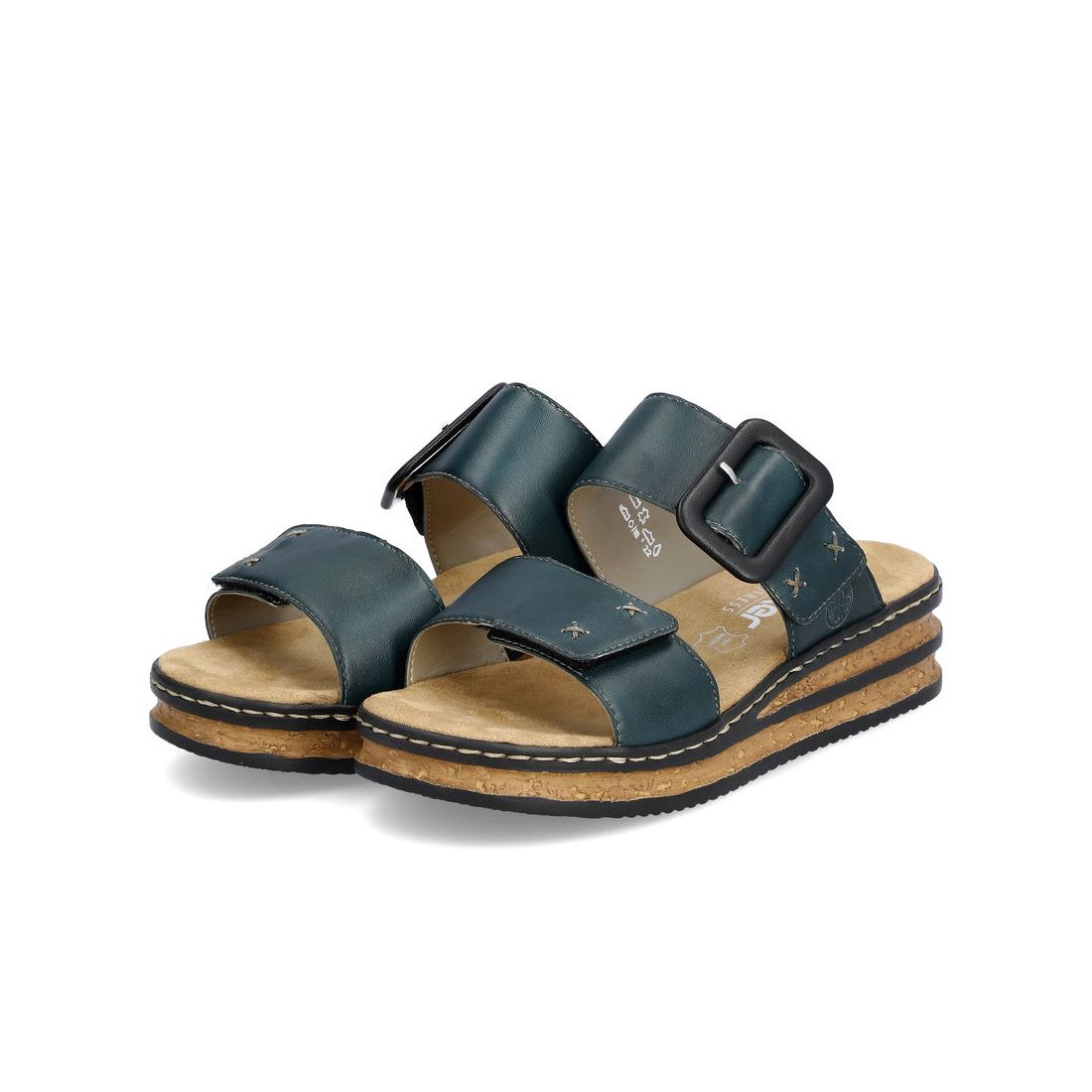 detail Dámské nazouváky Rieker 62954-12 zelená