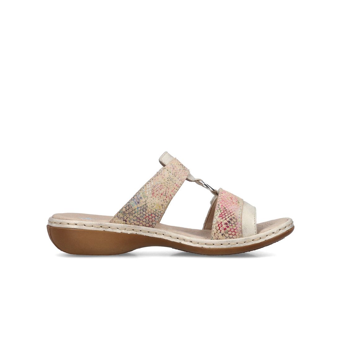 detail Dámské pantofle Rieker 659X6-90 růžová