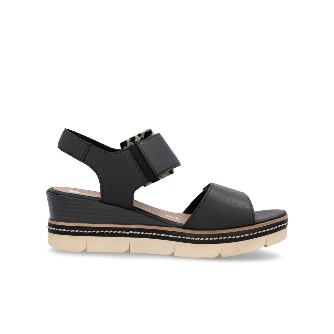 detail Dámské kožené sandály Remonte D2L53-00 černá