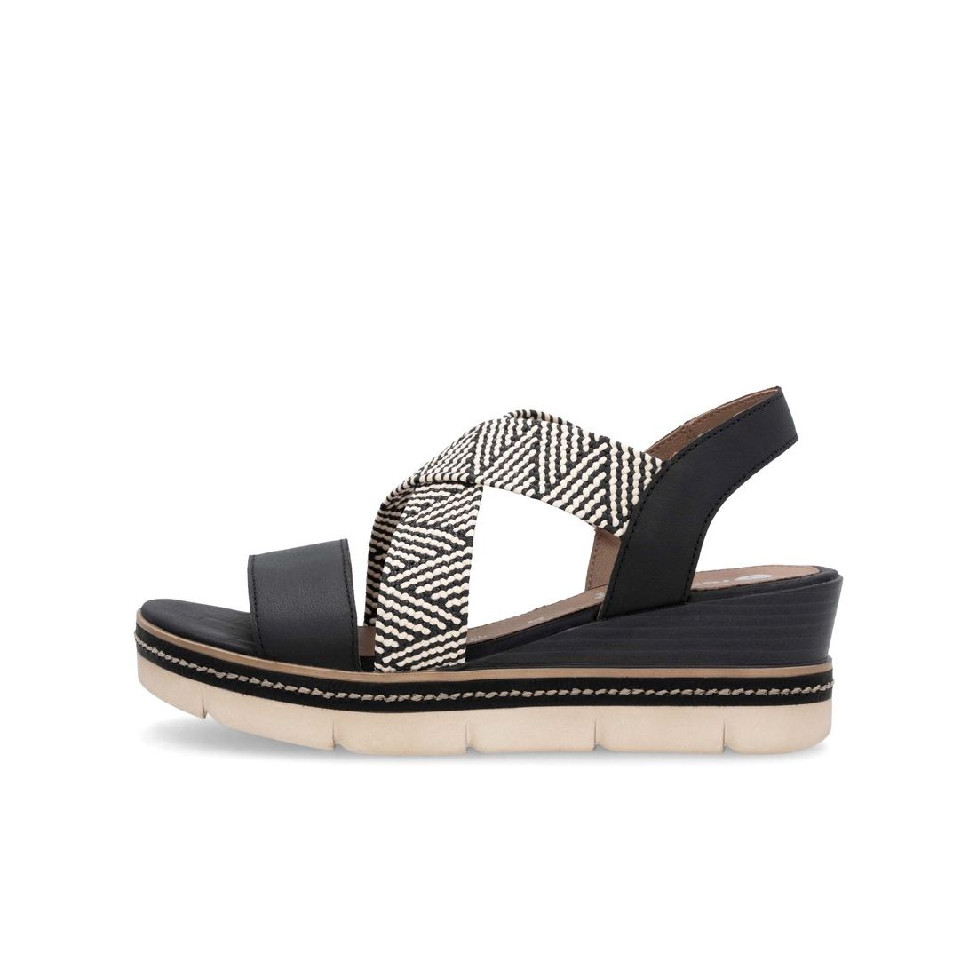 detail Dámské kožené sandály Remonte D2L54-03 černá