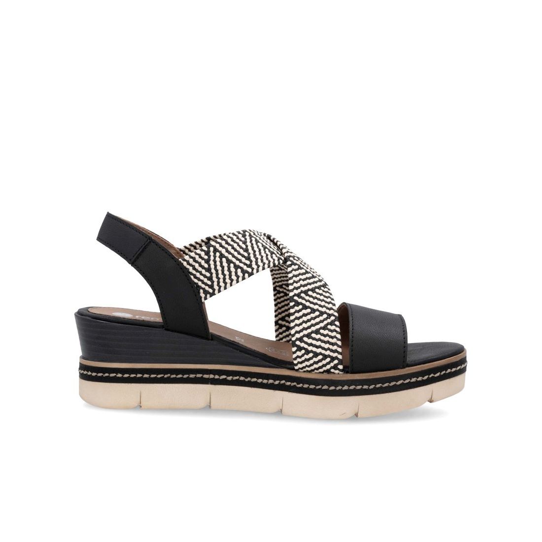 detail Dámské kožené sandály Remonte D2L54-03 černá