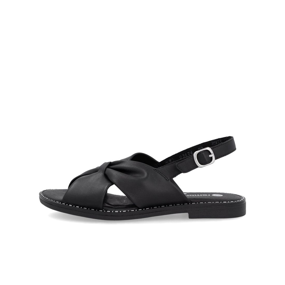 detail Dámské kožené sandály Remonte D3674-00 černá