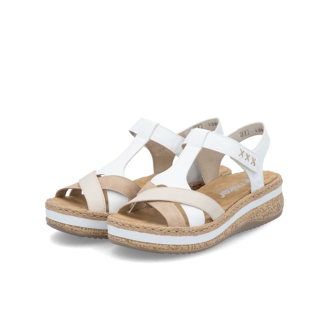 detail Dámské sandály Rieker V0919-80 bílá