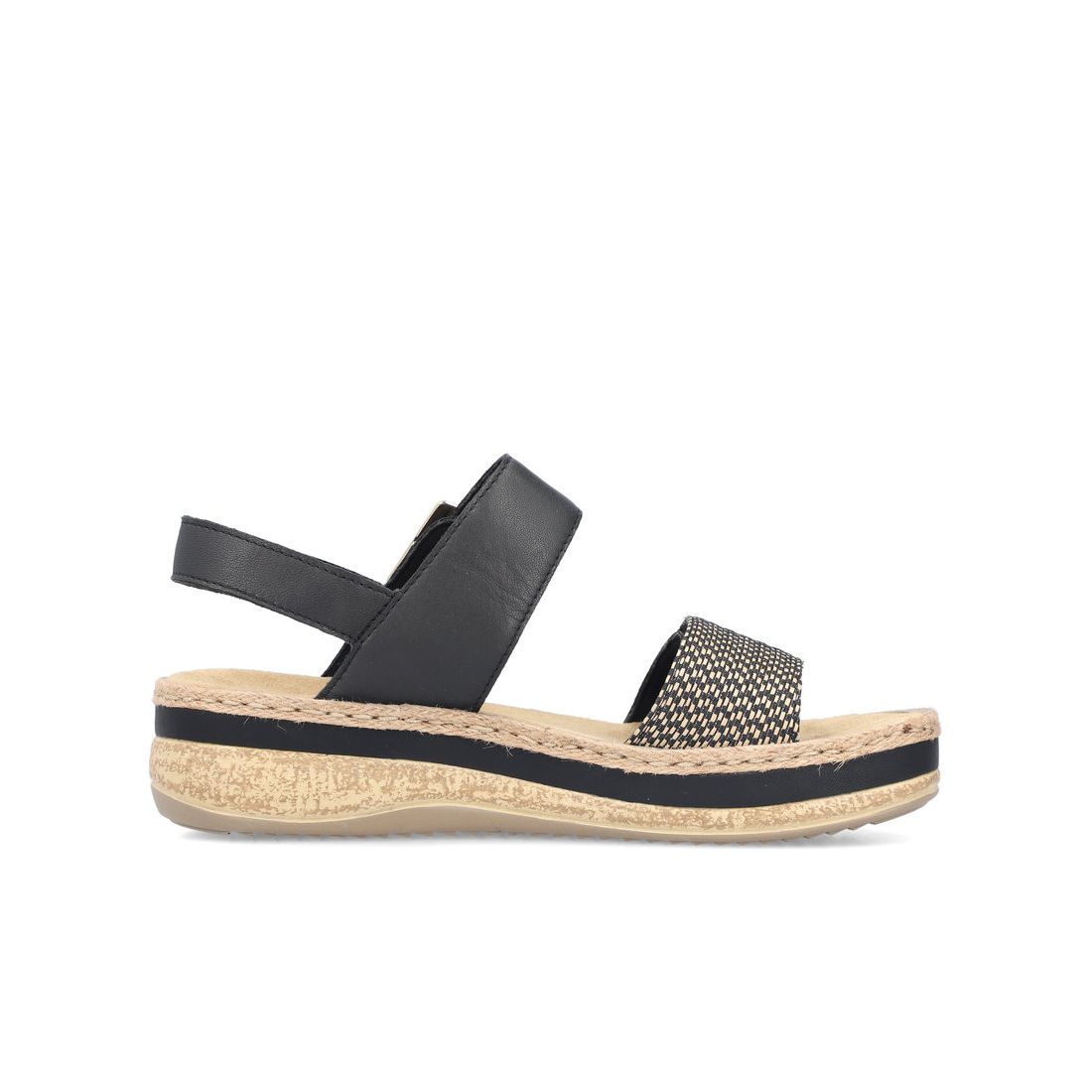 detail Dámské sandály Rieker V0951-00 černá