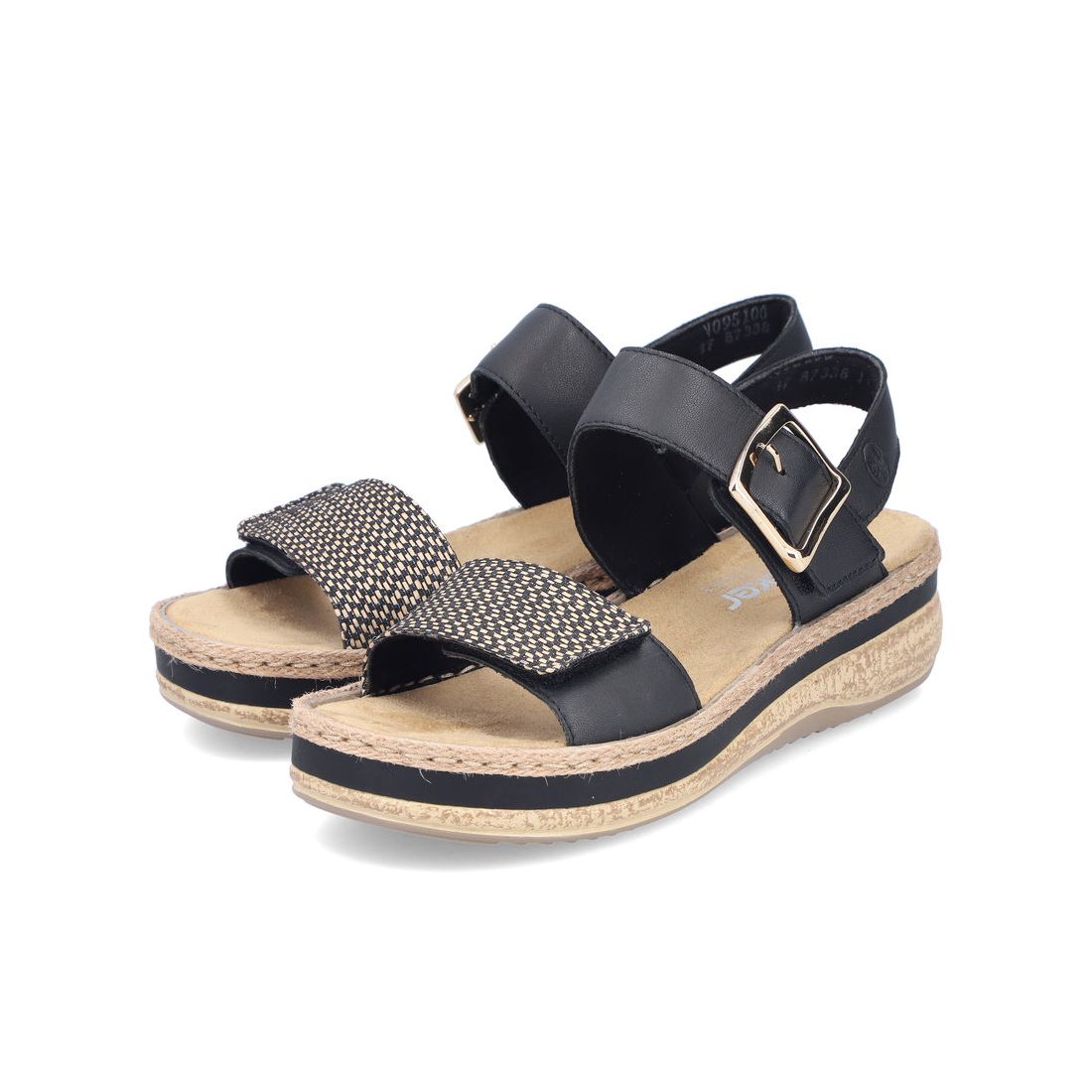 detail Dámské sandály Rieker V0951-00 černá