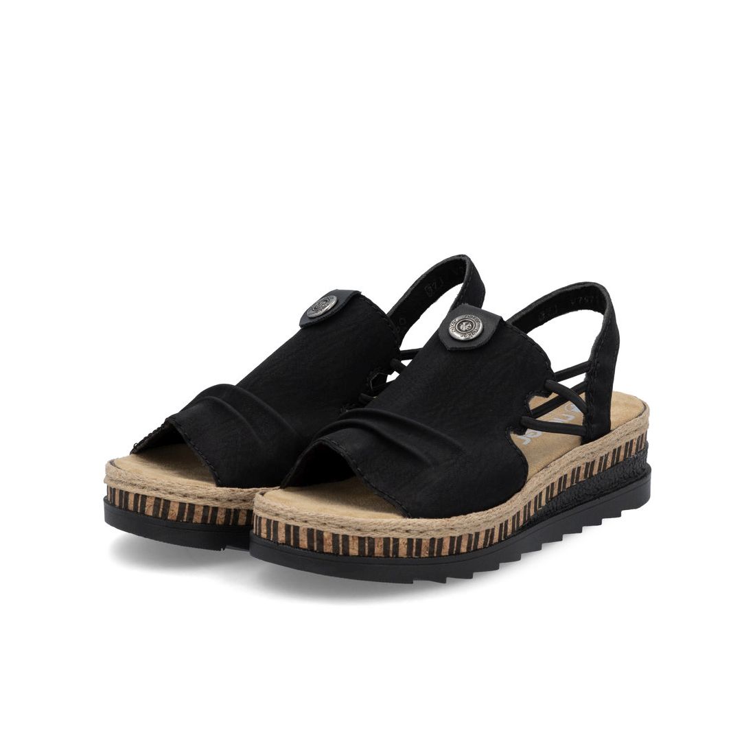 detail Dámské sandály Rieker V7972-00 černá