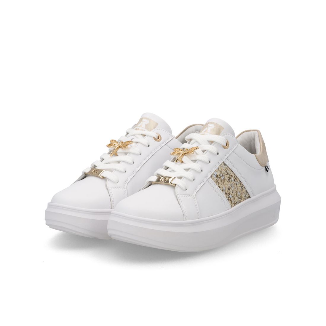 detail Dámské kožené tenisky Rieker W1202-82 bílá