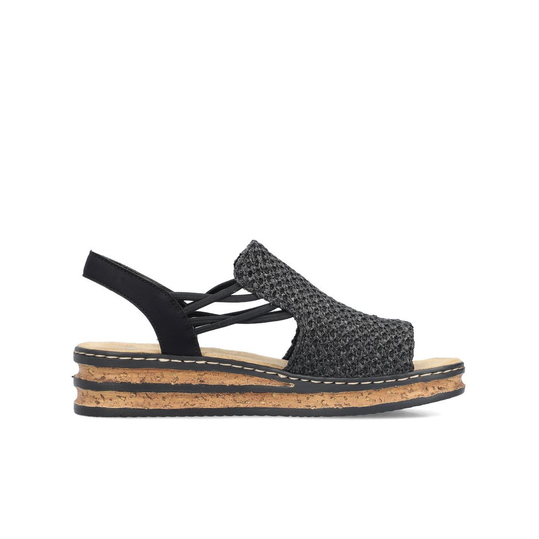 detail Dámské sandály Rieker 62941-00 černá