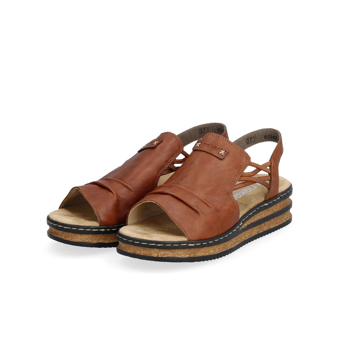 detail Dámské sandály Rieker 62962-22 hnědá
