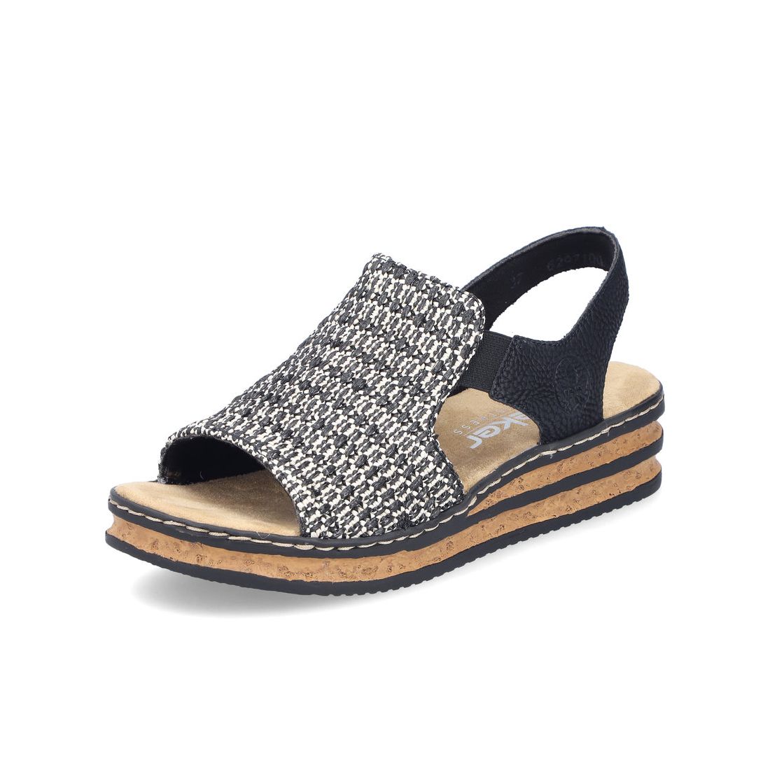 detail Dámské sandály Rieker 62971-00 černá