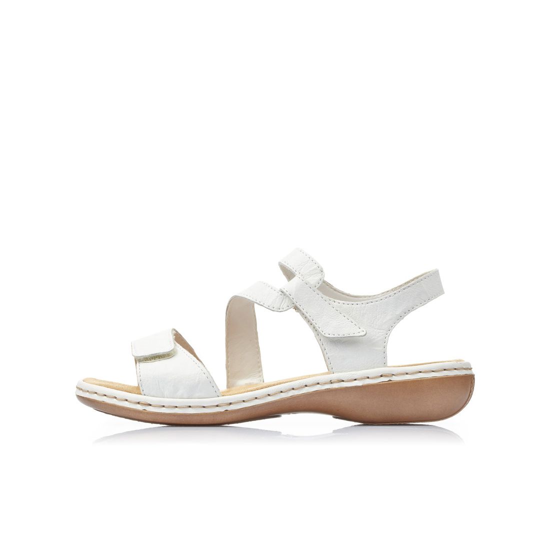 detail Dámské kožené sandály Rieker 659C7-80 bílá