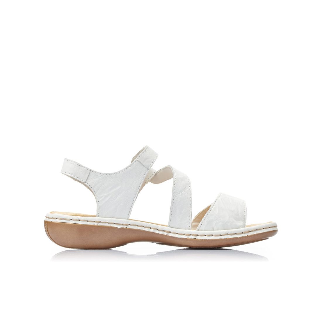detail Dámské kožené sandály Rieker 659C7-80 bílá