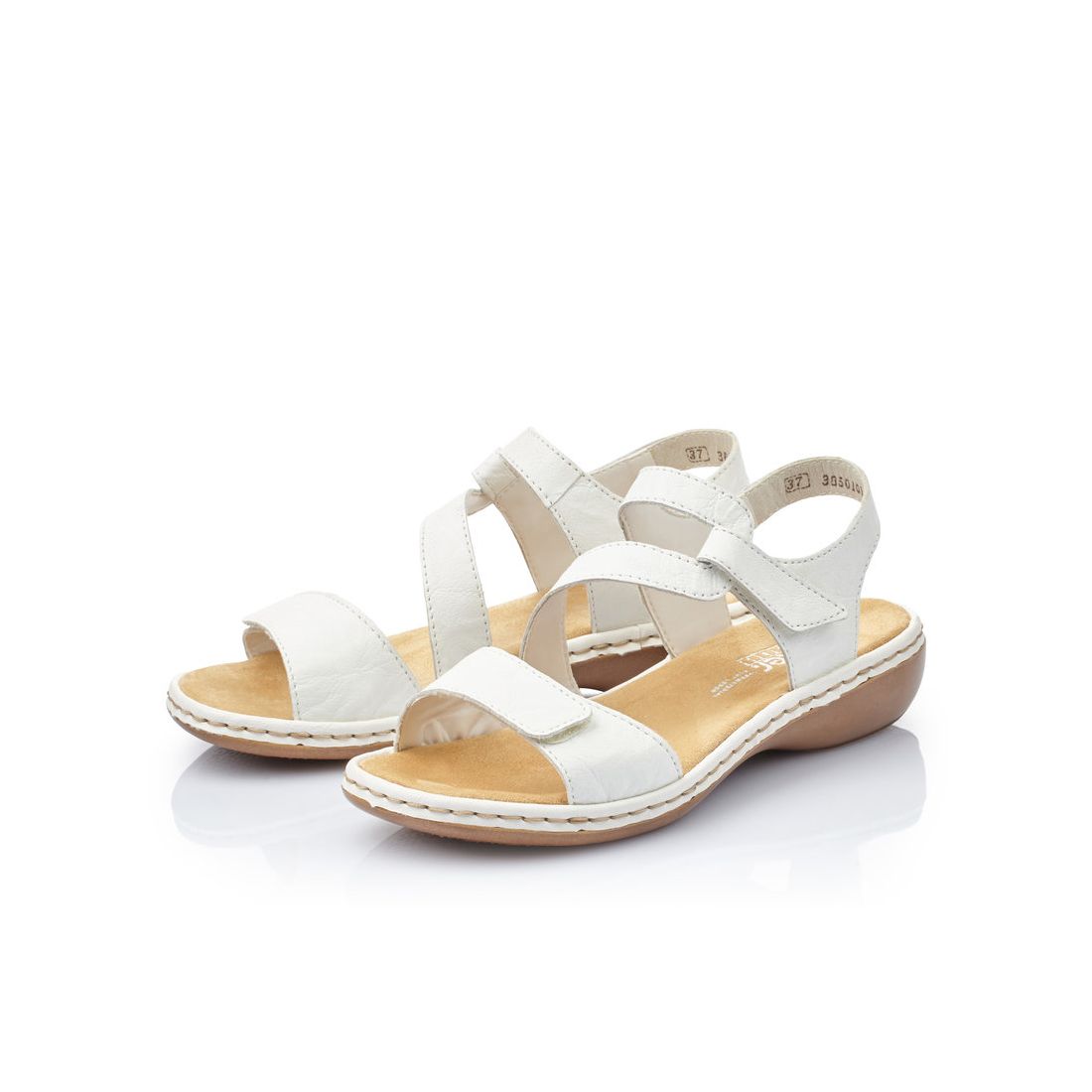 detail Dámské kožené sandály Rieker 659C7-80 bílá