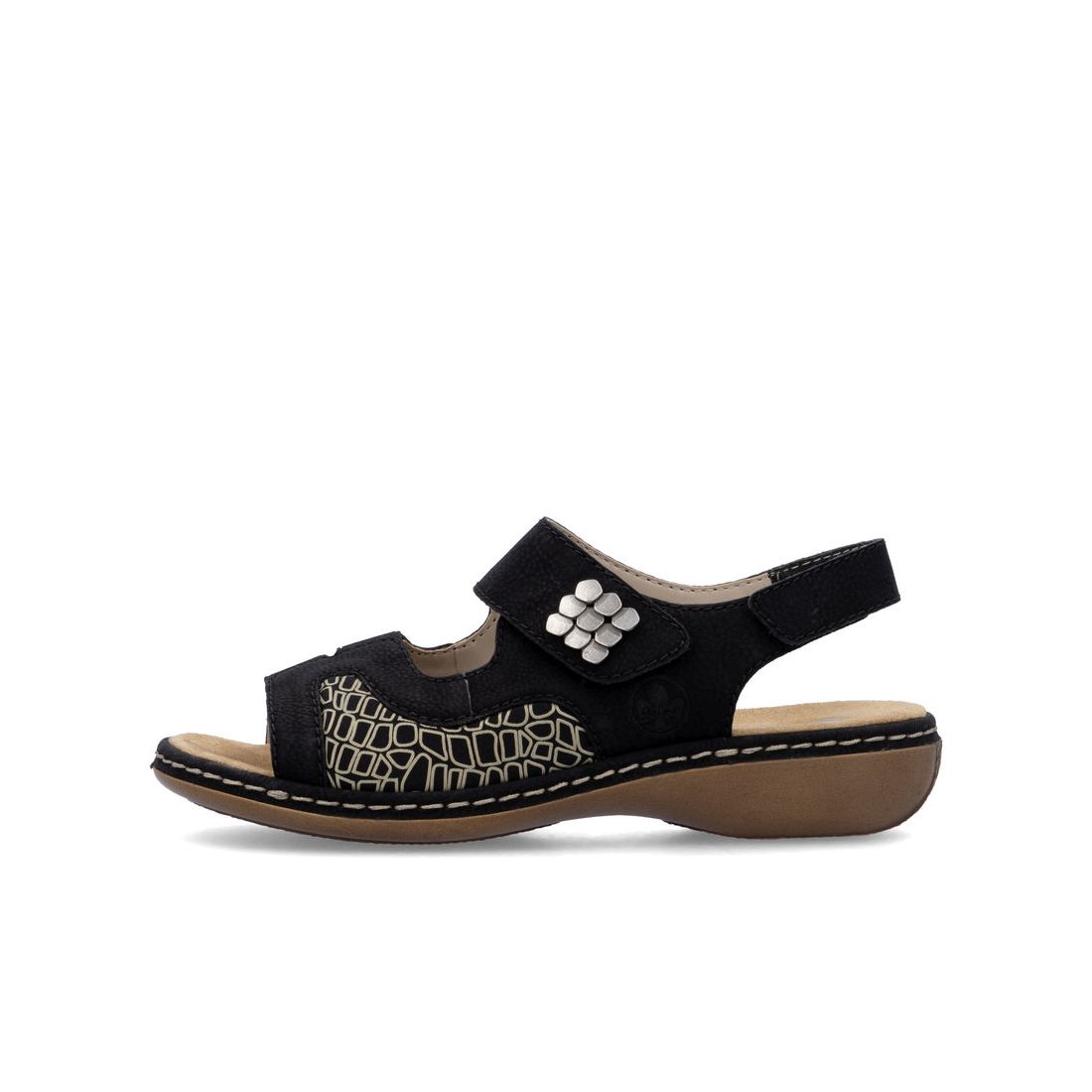 detail Dámské sandály Rieker 65989-01 černá