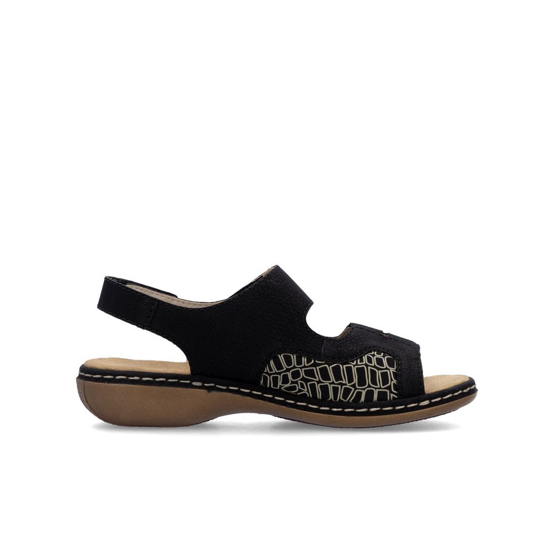 detail Dámské sandály Rieker 65989-01 černá
