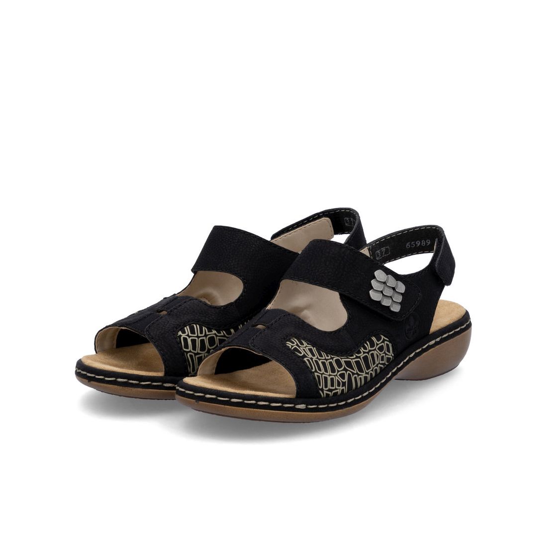 detail Dámské sandály Rieker 65989-01 černá