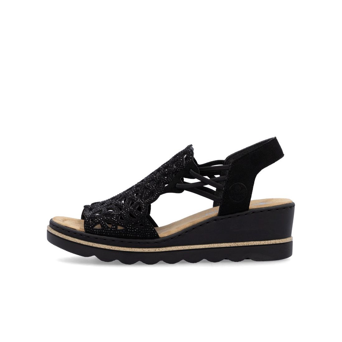 detail Dámské sandály Rieker 67465-00 černá