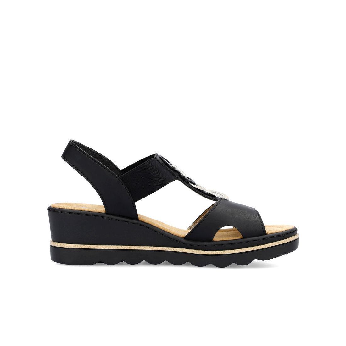 detail Dámské sandály Rieker 67498-00 černá