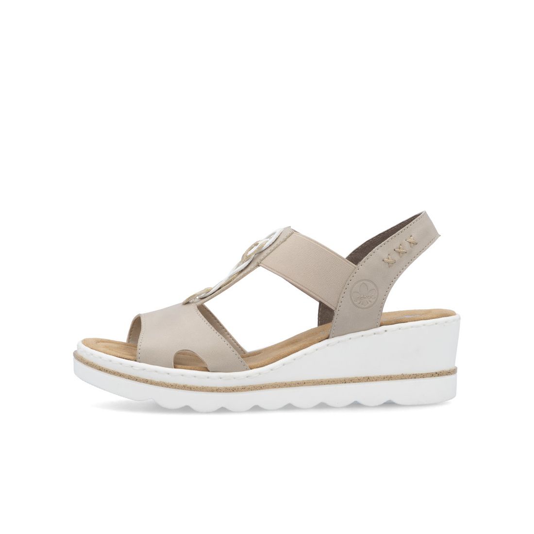 detail Dámské sandály Rieker 67498-62 béžová