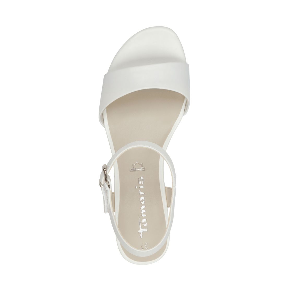 detail Dámské kožené sandály Tamaris 28250-42 bílá