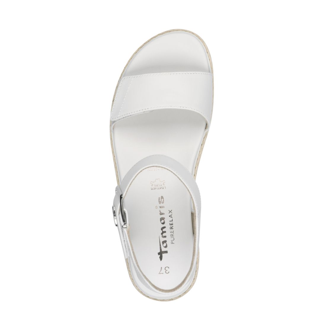 detail Dámské kožené sandály Tamaris 28260-42 100 bílá