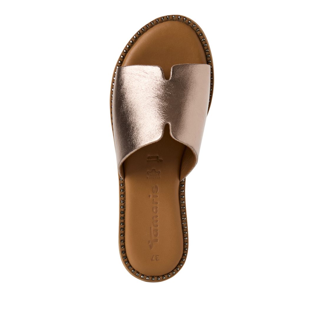 detail Dámské kožené nazouváky Tamaris 27135-42 915 bronzová