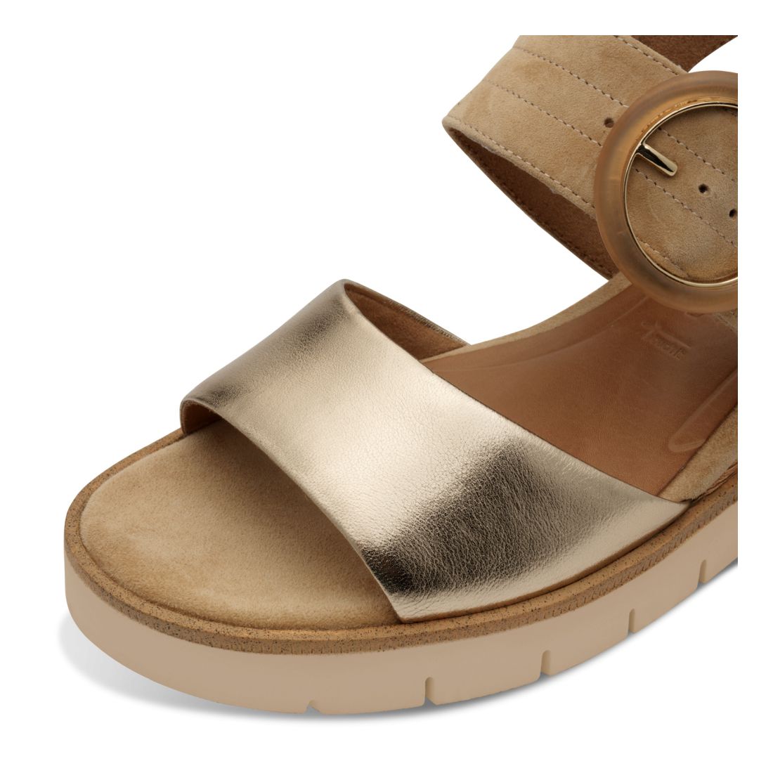 detail Dámské kožené sandály Tamaris 28206-42 445 béžová, zlatá