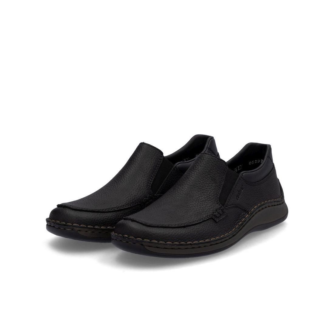 detail Pánské kožené mokasíny Rieker 05292-00 černá