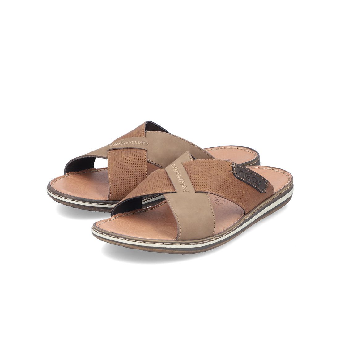 detail Pánské pantofle Rieker 21088-25 hnědá