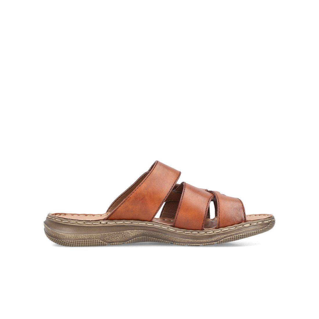 detail Pánské kožené nazouváky Rieker 21473-24 hnědá