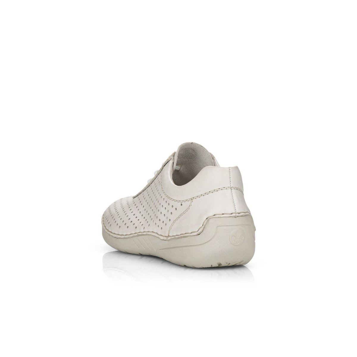 detail Dámské kožené polobotky Rieker 52529-80 bílá