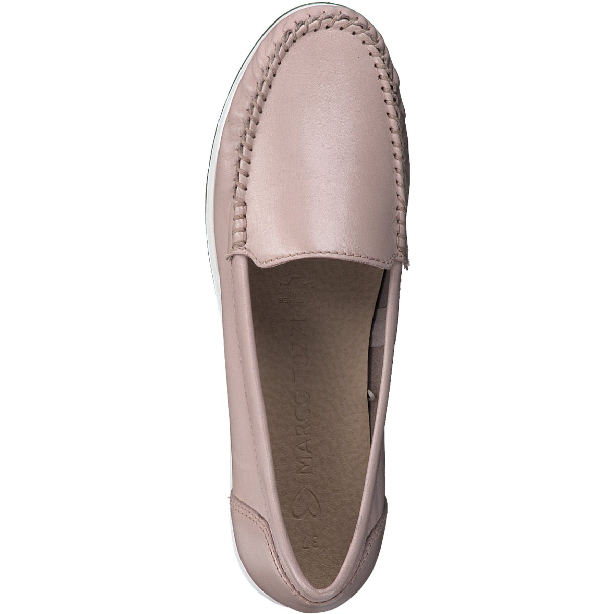 detail Dámské kožené mokasíny Marco Tozzi 24600-20 408 béžová