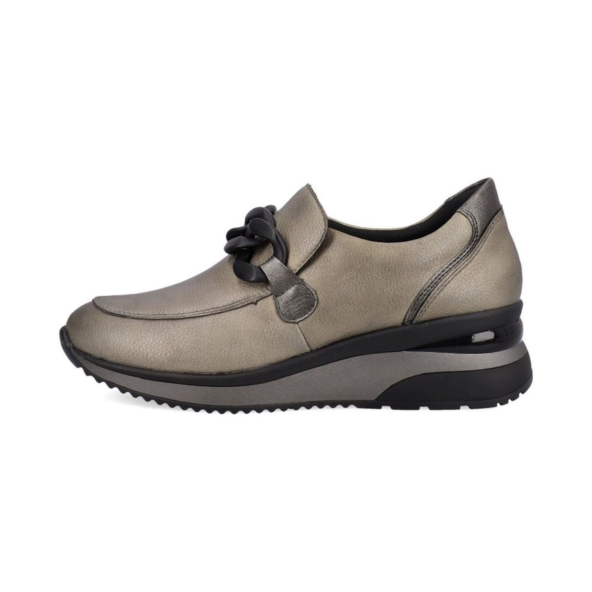 detail Dámské kožené mokasíny Remonte D2412-91 šedá