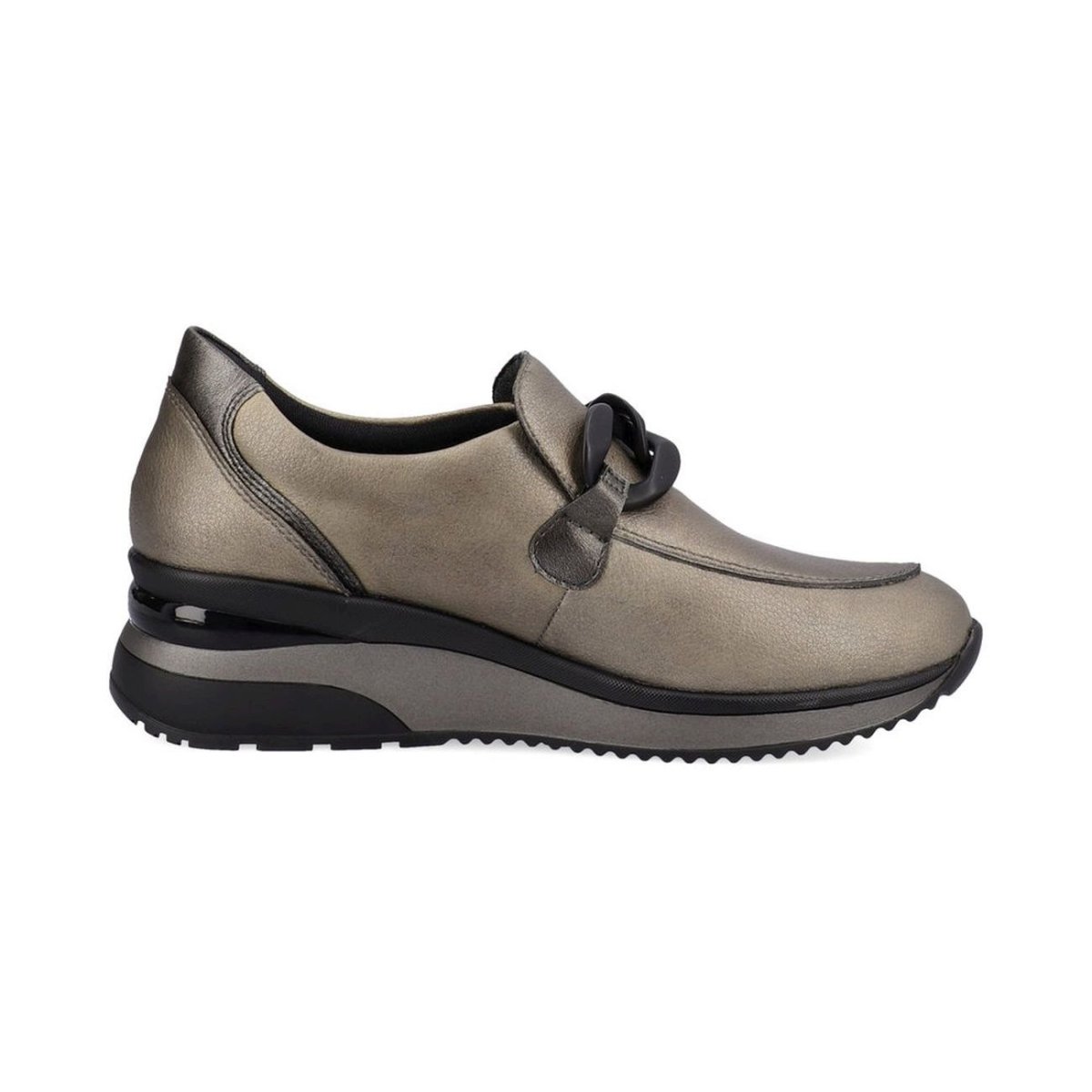 detail Dámské kožené mokasíny Remonte D2412-91 šedá