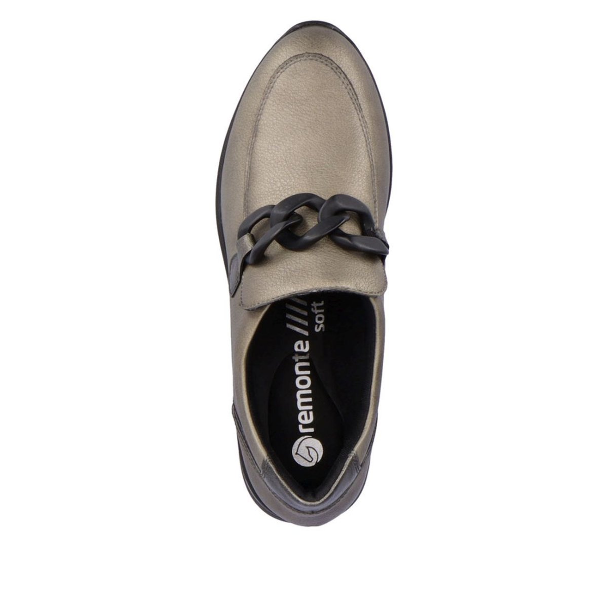 detail Dámské kožené mokasíny Remonte D2412-91 šedá