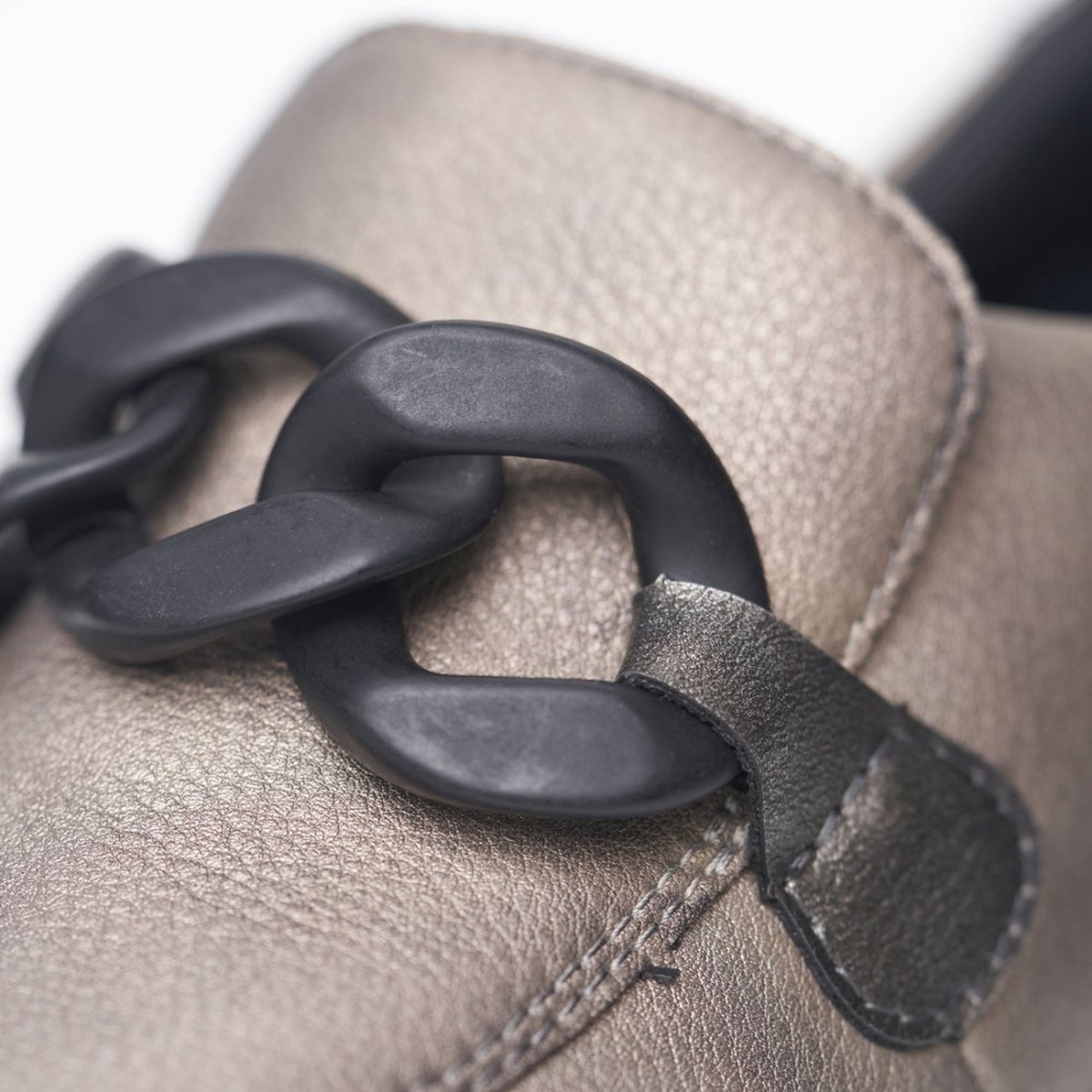 detail Dámské kožené mokasíny Remonte D2412-91 šedá