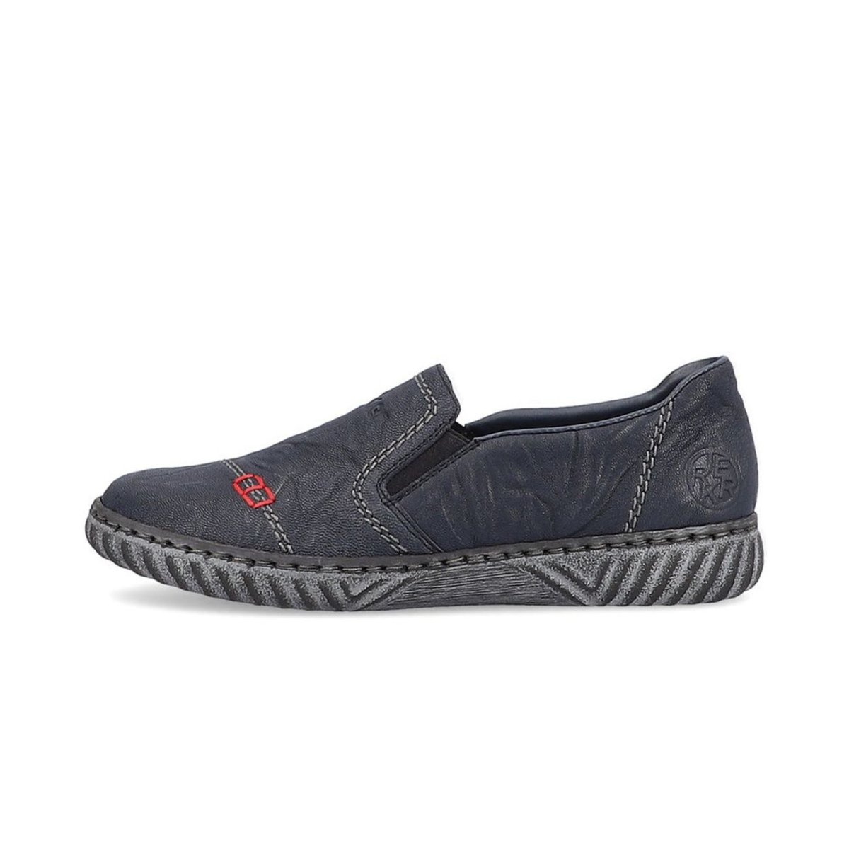 detail Dámské kožené polobotky Rieker N0958-14 modrá