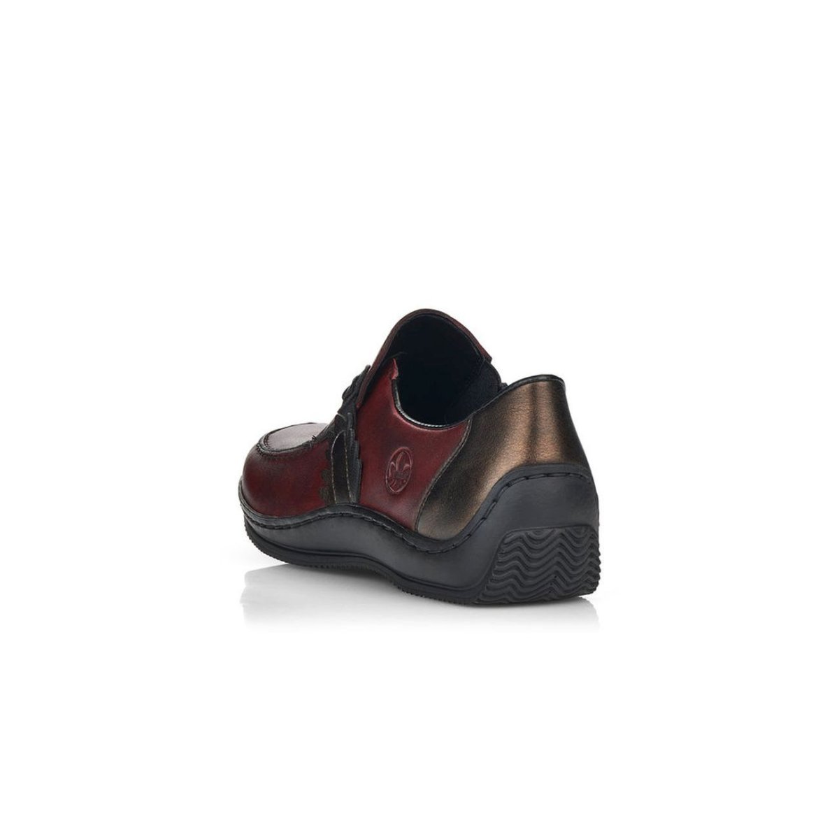 detail Dámské kožené polobotky Rieker L1759-30 vínová