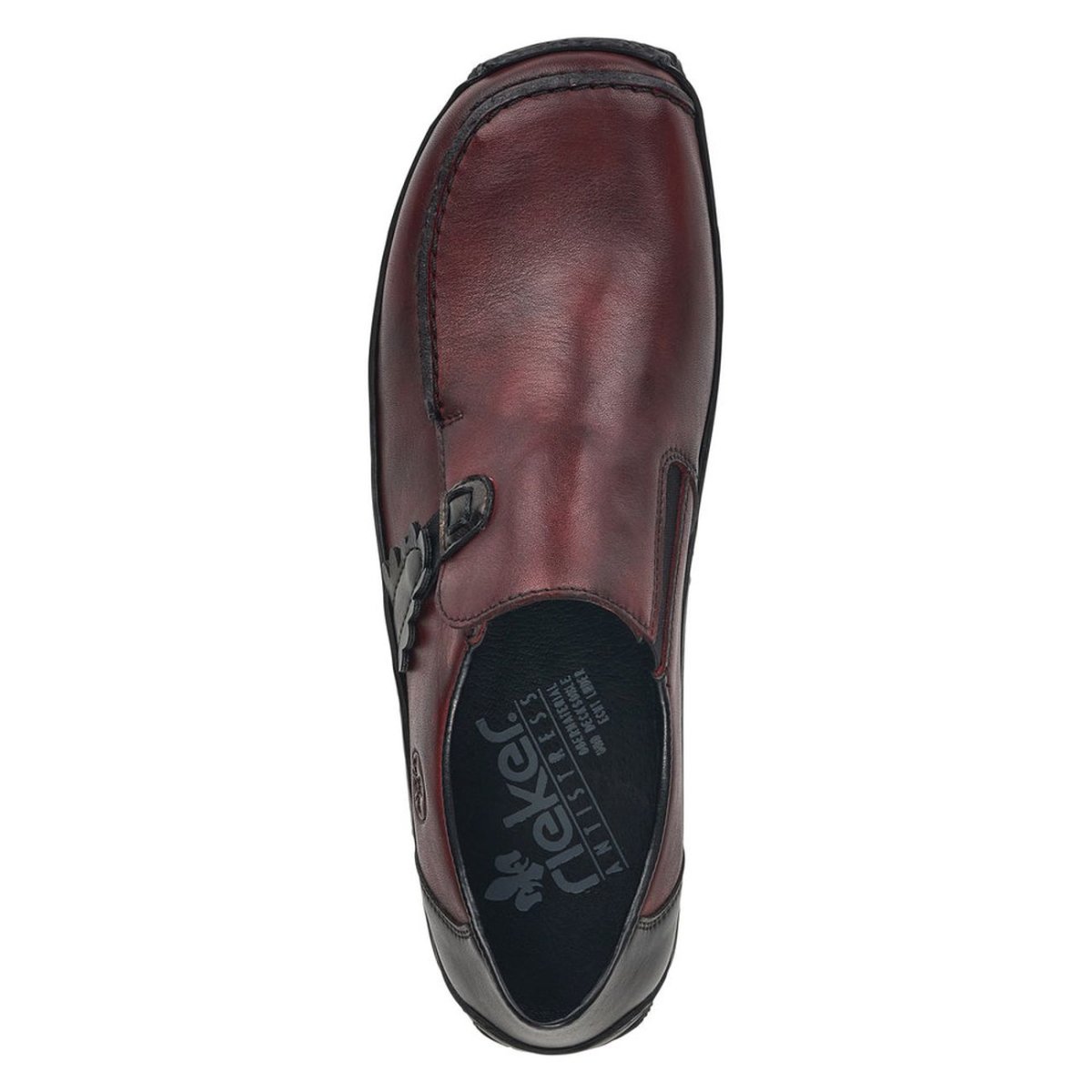 detail Dámské kožené polobotky Rieker L1759-30 vínová